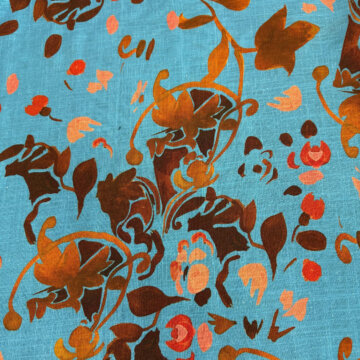 Last Chance To Buy Turquoise Linen Rayon 1m for £5