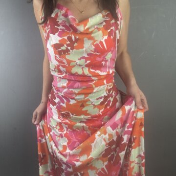 Linen Rayon and Lycra Water Flowers