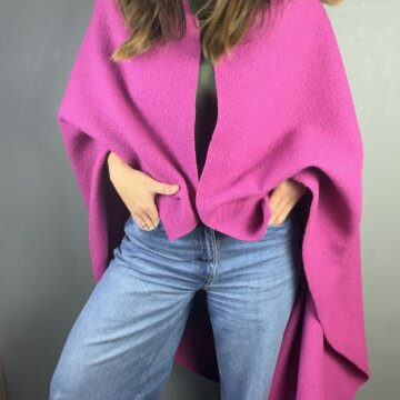Vibrant Pink Boiled Wool