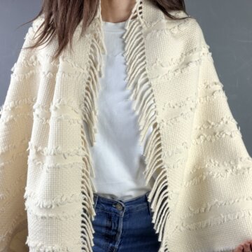 Cream Wool Mix Tassel