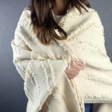 Cream Wool Mix Tassel