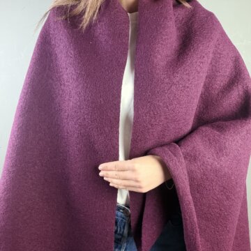 Deep Burgundy Boiled Wool
