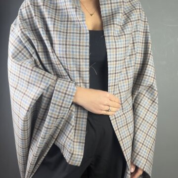 Italian Designer Pure Wool Colourful Plaid