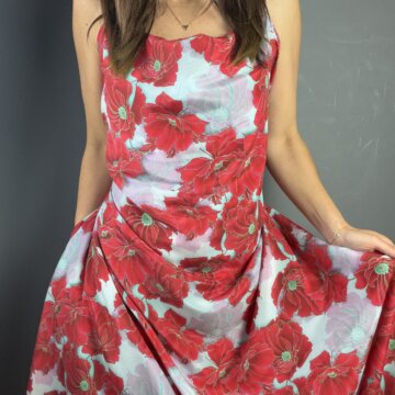 Italian Red Flower Silk