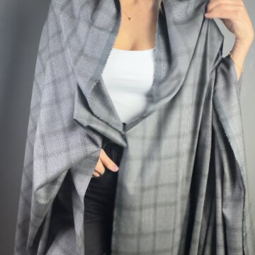Loro Piana Grey Check Pure Wool