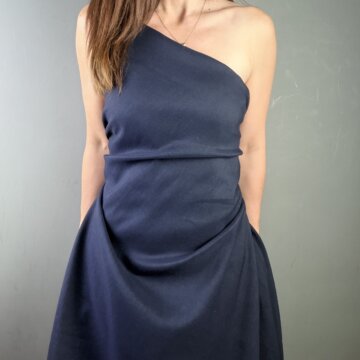 Loro Piana Navy Wool, Linen and Lycra