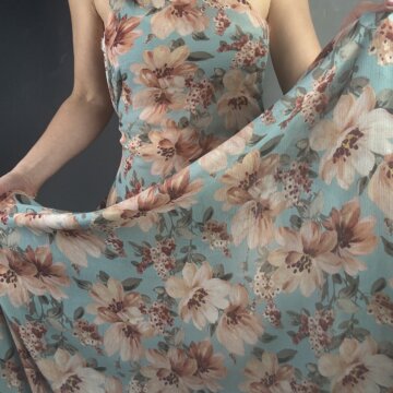 Vintage Floral Italian Cotton Voile