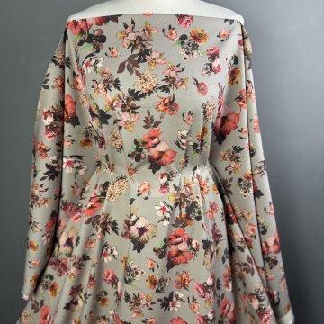 Italian Cotton and Lycra Falling Flowers