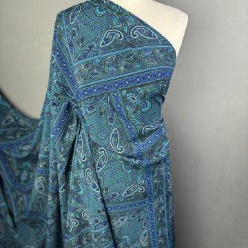 Polyester Crepe De Chine Peacock Colours