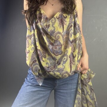 Italian Designer Summer Mood Paisley Silk