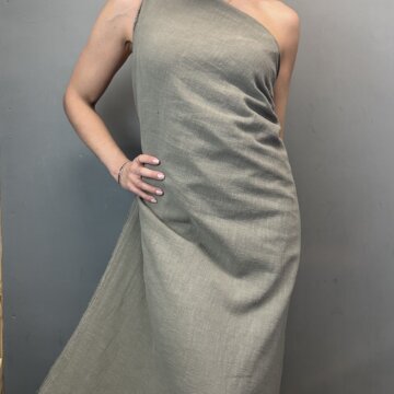 Washed Linen Fabric Washed Olive Shade