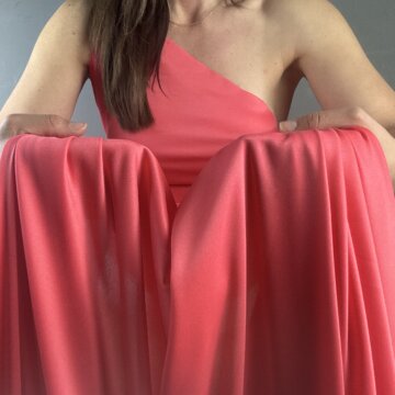 Salmon Pink Stretch Lining
