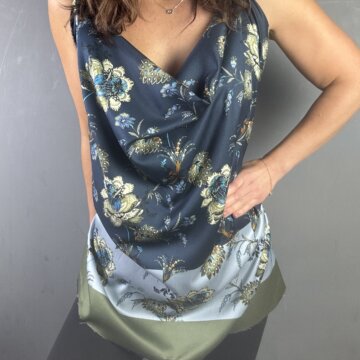 Italian Rayon Flow Border Panel