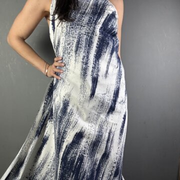 Italian Pure Cotton Blue Waves
