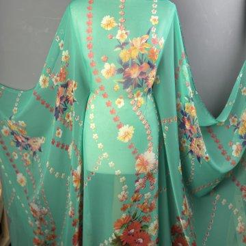 Polyester Chiffon Flower Sea