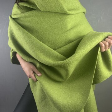 Lime Green Shade Boiled Wool