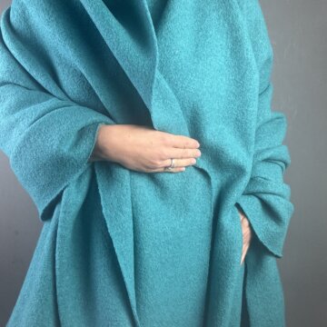 Turquoise Boiled Wool