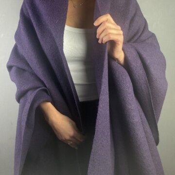 Deep Purple Boiled Wool