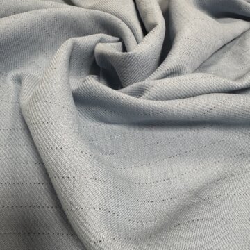 Last Chance To Buy Italian Designer Linen Metallic Stripe 2.5mts for £10
