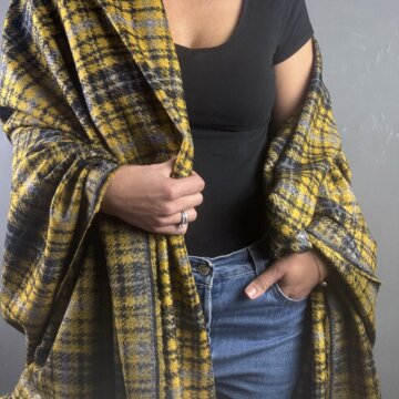 Italian Autumn Knit Mustard Plaid