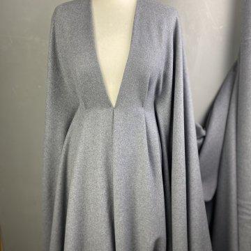 Italian Silver Grey Wool Flannel