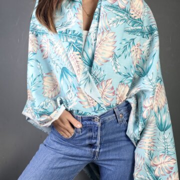 Bright Jungle Linen, Cotton & Spandex