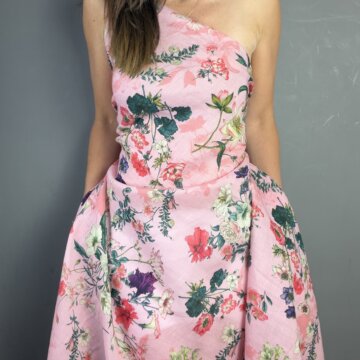 Italian Pink Floral Linen