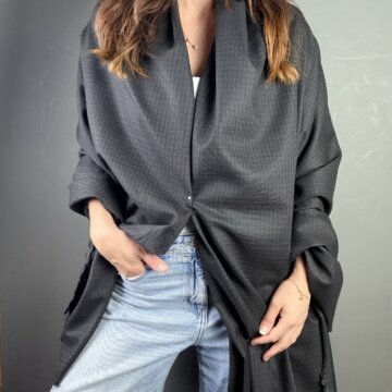 Italian Quick Buy Wool and Cotton Black and White 4.50mts for £54.00