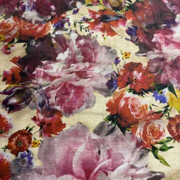 Last Chance To Buy Vintage Floral Cotton Lycra 2.70m for £15