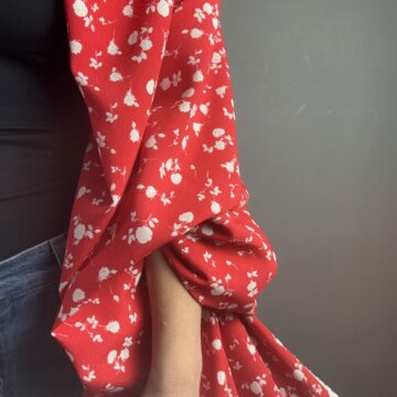 Italian Rayon Red Roses