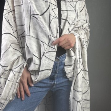 Geometric Linen Look Rayon With Lycra