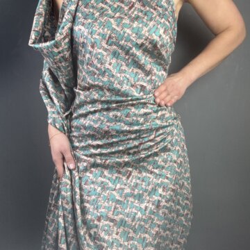 Turquoise Concrete Cotton Satin Finish