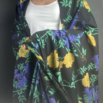 Italian Polyester and Lycra Statement Flowers