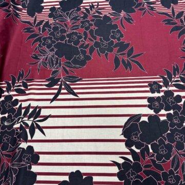 Last Chance To Buy Floral Stripe Cotton 4.5mts £20