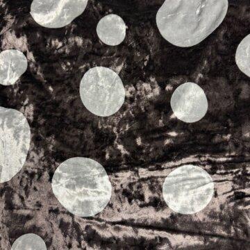 Last Chance To Buy Spot Velvet Polyester Lycra 5metres £20