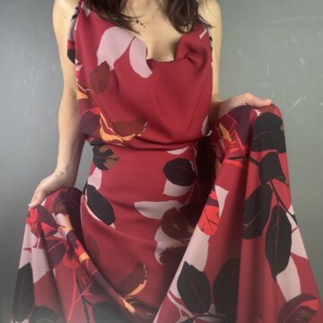 Red Jungle Polyester