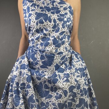 Italian Blue Leaves Cotton