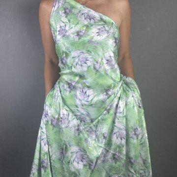 Jacquard Polyester Green Flowers