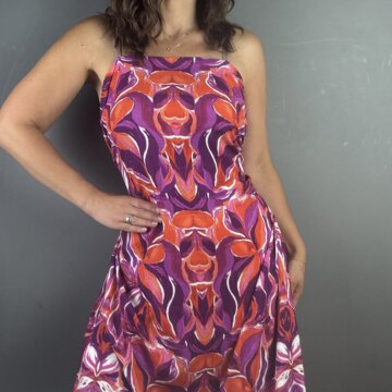 Linen, Rayon and Lycra Pinks and Orange