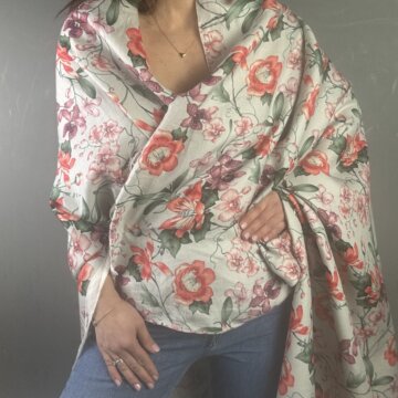 Italian Linen and Rayon Love Flowers