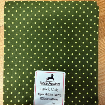 Olive Green Spot Fat Quarter