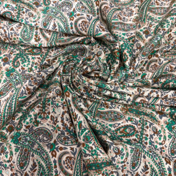 Last Chance To Buy Paisley Pure Cotton 1.40mts for £5