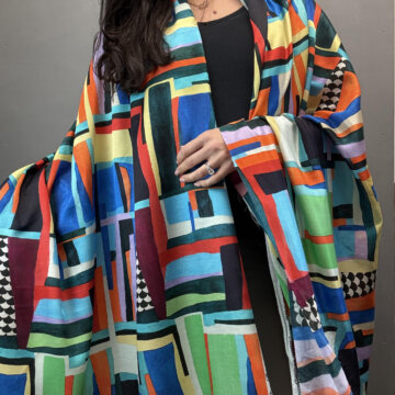 Colourful Tiles Silk Rayon